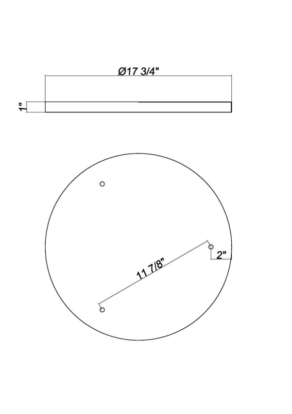 Z-Lite Multi Point Canopy 18" Bronze Steel Ceiling Plate