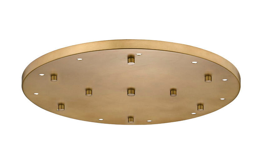 Z-Lite Multi Point Canopy 24" Rubbed Brass Steel Ceiling Plate
