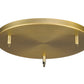 Z-Lite Multi Point Canopy 3-Light Heritage Brass Ceiling Plate