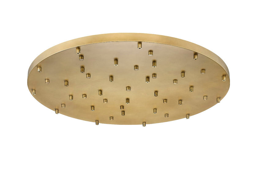 Z-Lite Multi Point Canopy 36" Modern Gold Steel Ceiling Plate