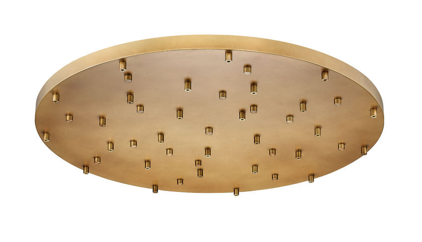 Z-Lite Multi Point Canopy 36" Rubbed Brass Steel Ceiling Plate