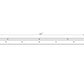 Z-Lite Multi Point Canopy 42" Modern Gold Steel Ceiling Plate