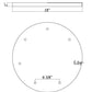 Z-Lite Multi Point Canopy CP1807R-MB 18" Matte Black Steel Ceiling Plate