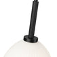 Z-Lite Naya 1-Light Medium Bulb Base Matte Black Steel Frame Matte Opal Glass Shade Pendant Light