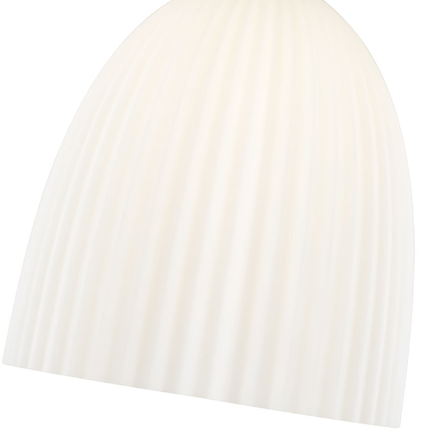 Z-Lite Naya 1-Light Medium Bulb Base Modern Gold Steel Frame Matte Opal Glass Shade Pendant Light