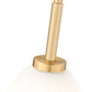 Z-Lite Naya 1-Light Medium Bulb Base Modern Gold Steel Frame Matte Opal Glass Shade Pendant Light