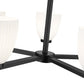 Z-Lite Naya 5-Light Medium Bulb Base Matte Black Steel Frame Matte Opal Glass Shade Chandelier