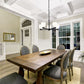 Z-Lite Naya 5-Light Medium Bulb Base Matte Black Steel Frame Matte Opal Glass Shade Chandelier