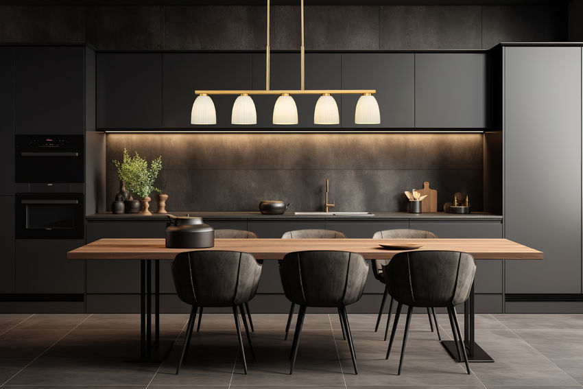 Z-Lite Naya 5-Light Medium Bulb Base Modern Gold Steel Frame Matte Opal Glass Shade Linear Chandelier