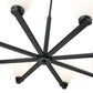 Z-Lite Naya 8-Light Medium Bulb Base Matte Black Steel Frame Matte Opal Glass Shade Chandelier