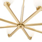 Z-Lite Naya 8-Light Medium Bulb Base Modern Gold Steel Frame Matte Opal Glass Shade Chandelier