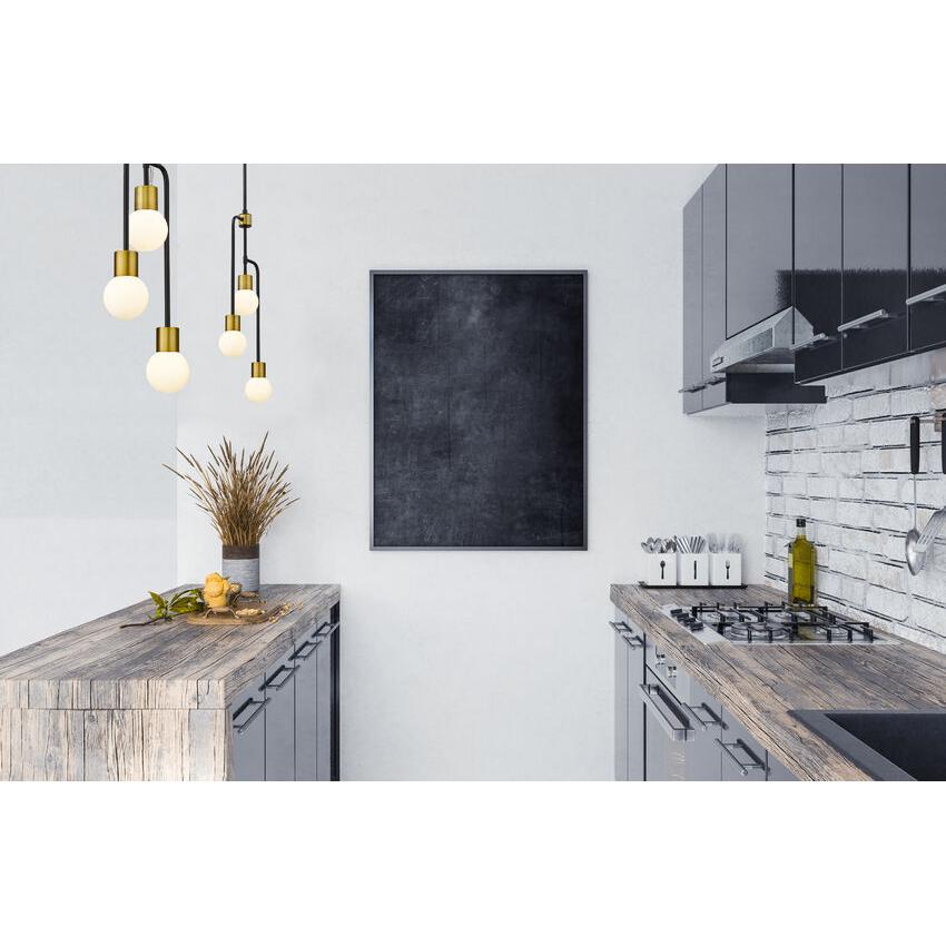 Z-Lite Neutra 12" 3-Light Matte Black and Foundry Brass Chandelier With Opal Glass Shade