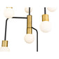 Z-Lite Neutra 23" 7-Light Matte Black and Foundry Brass Chandelier With Opal Glass Shade