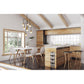 Z-Lite Neutra 23" 7-Light Matte Black and Foundry Brass Chandelier With Opal Glass Shade