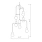 Z-Lite Neutra 23" 7-Light Matte Black and Foundry Brass Chandelier With Opal Glass Shade