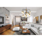 Z-Lite Neutra 27" 9-Light Matte Black and Foundry Brass Chandelier With Opal Glass Shade