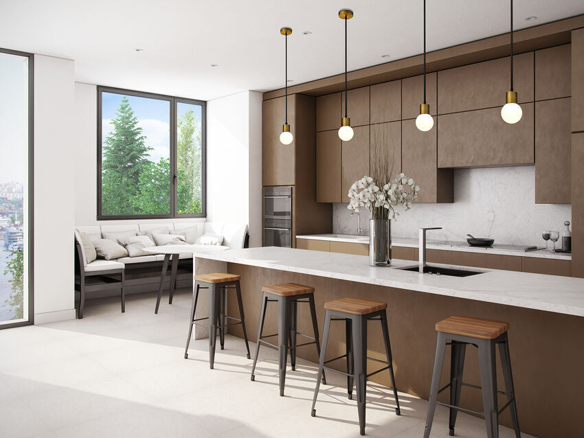 Z-Lite Neutra 6" 1-Light Matte Black and Foundry Brass Mini Pendant Light With Opal Glass Shade