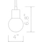 Z-Lite Neutra 6" 1-Light Matte Black and Foundry Brass Mini Pendant Light With Opal Glass Shade