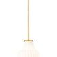 Z-Lite Newbury 10" 1-Light Modern Gold Steel Frame Pendant Light With White Opal Glass Shade