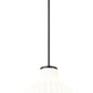 Z-Lite Newbury 13" 1-Light Matte Black Steel Frame Pendant Light With White Opal Glass Shade