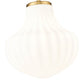 Z-Lite Newbury 13" 1-Light Modern Gold Steel Frame Pendant Light With White Opal Glass Shade