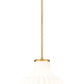 Z-Lite Newbury 13" 1-Light Modern Gold Steel Frame Pendant Light With White Opal Glass Shade