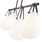 Z-Lite Newbury 13" 4-Light Matte Black Steel Frame Linear Chandelier With White Opal Glass Shade