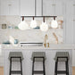 Z-Lite Newbury 13" 4-Light Matte Black Steel Frame Linear Chandelier With White Opal Glass Shade