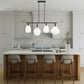 Z-Lite Newbury 13" 4-Light Matte Black Steel Frame Linear Chandelier With White Opal Glass Shade