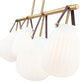Z-Lite Newbury 13" 4-Light Modern Gold Steel Frame Linear Chandelier With White Opal Glass Shade