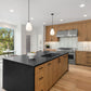Z-Lite Newbury 8" 1-Light Matte Black Steel Frame Pendant Light With White Opal Glass Shade