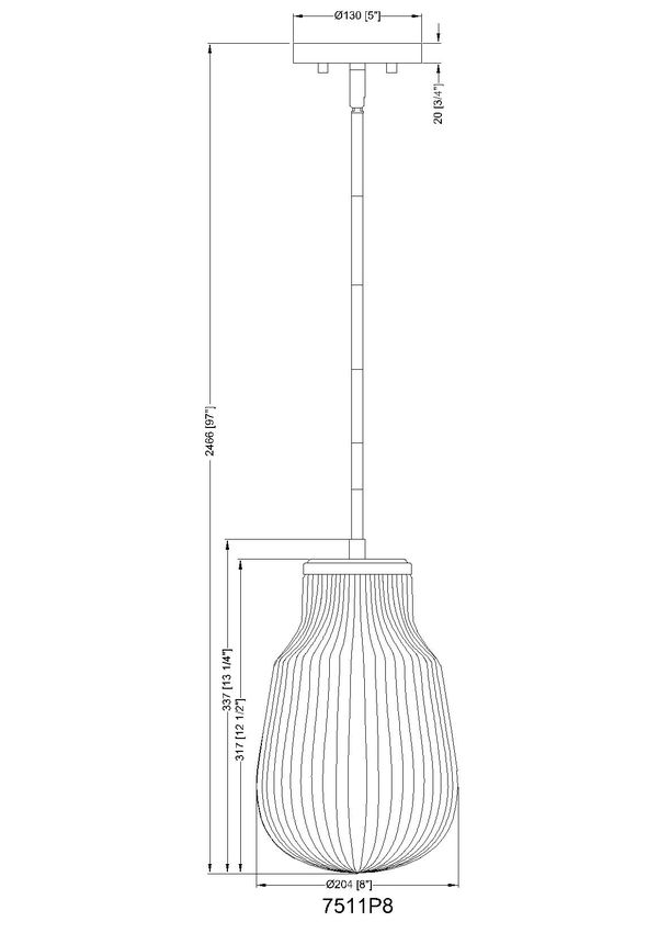 Z-Lite Newbury 8" 1-Light Matte Black Steel Frame Pendant Light With White Opal Glass Shade