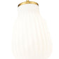 Z-Lite Newbury 8" 1-Light Modern Gold Steel Frame Pendant Light With White Opal Glass Shade