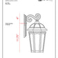 Z-Lite Newport 9" 1-Light Black Outdoor Wall Sconce With White Seedy Glass Shade