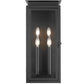 Z-Lite Nova 5018B-BK 4-Light Candelabra Base Black Aluminum Clear Glass Shade Outdoor Wall Light