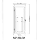 Z-Lite Nova 5018B-BK 4-Light Candelabra Base Black Aluminum Clear Glass Shade Outdoor Wall Light