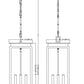 Z-Lite Nova 5018CHB-BK 4-Light Candelabra Base Black Aluminum Clear Glass Shade Outdoor Chain Mount Ceiling Fixture