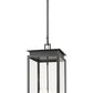 Z-Lite Nova 5018CHB-BK 4-Light Candelabra Base Black Aluminum Clear Glass Shade Outdoor Chain Mount Ceiling Fixture