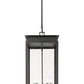 Z-Lite Nova 5018CHXL-BK 5-Light Candelabra Base Black Aluminum Clear Glass Shade Outdoor Chain Mount Ceiling Fixture