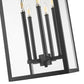 Z-Lite Nova 5018CHXL-BK 5-Light Candelabra Base Black Aluminum Clear Glass Shade Outdoor Chain Mount Ceiling Fixture