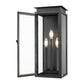 Z-Lite Nova 5018M-BK 3-Light Candelabra Base Black Aluminum Clear Glass Shade Outdoor Wall Light