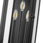 Z-Lite Nova 5018M-BK 3-Light Candelabra Base Black Aluminum Clear Glass Shade Outdoor Wall Light