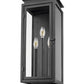 Z-Lite Nova 5018M-BK 3-Light Candelabra Base Black Aluminum Clear Glass Shade Outdoor Wall Light