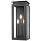Z-Lite Nova 5018M-BK 3-Light Candelabra Base Black Aluminum Clear Glass Shade Outdoor Wall Light