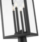 Z-Lite Nova 5018PHBR-5010P-BK 4-Light Candelabra Base Black Aluminum Clear Glass Shade Outdoor Post Mounted Fixture