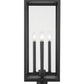 Z-Lite Nova 5018PHBR-533PM-BK 4-Light Candelabra Base Black Aluminum Clear Glass Shade Outdoor Pier Mounted Fixture