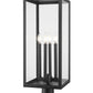 Z-Lite Nova 5018PHBR-533PM-BK 4-Light Candelabra Base Black Aluminum Clear Glass Shade Outdoor Pier Mounted Fixture