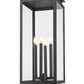Z-Lite Nova 5018PHBR-BK 4-Light Candelabra Base Black Aluminum Clear Glass Shade Outdoor Post Mount Fixture