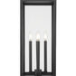 Z-Lite Nova 5018PHBR-BK 4-Light Candelabra Base Black Aluminum Clear Glass Shade Outdoor Post Mount Fixture