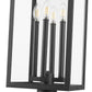Z-Lite Nova 5018PHBR-BK 4-Light Candelabra Base Black Aluminum Clear Glass Shade Outdoor Post Mount Fixture